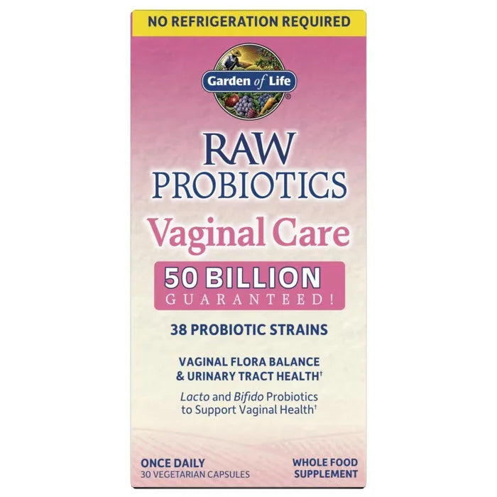 Raw Probiotics Vaginal Care Shelf-Stable 30  Capsules